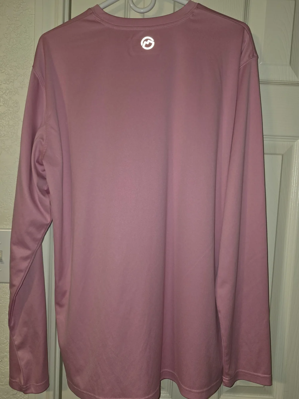 Magellan Outdoors Men's Long Sleeve Swim Shirt - Pink with Teal Sleeve Logo